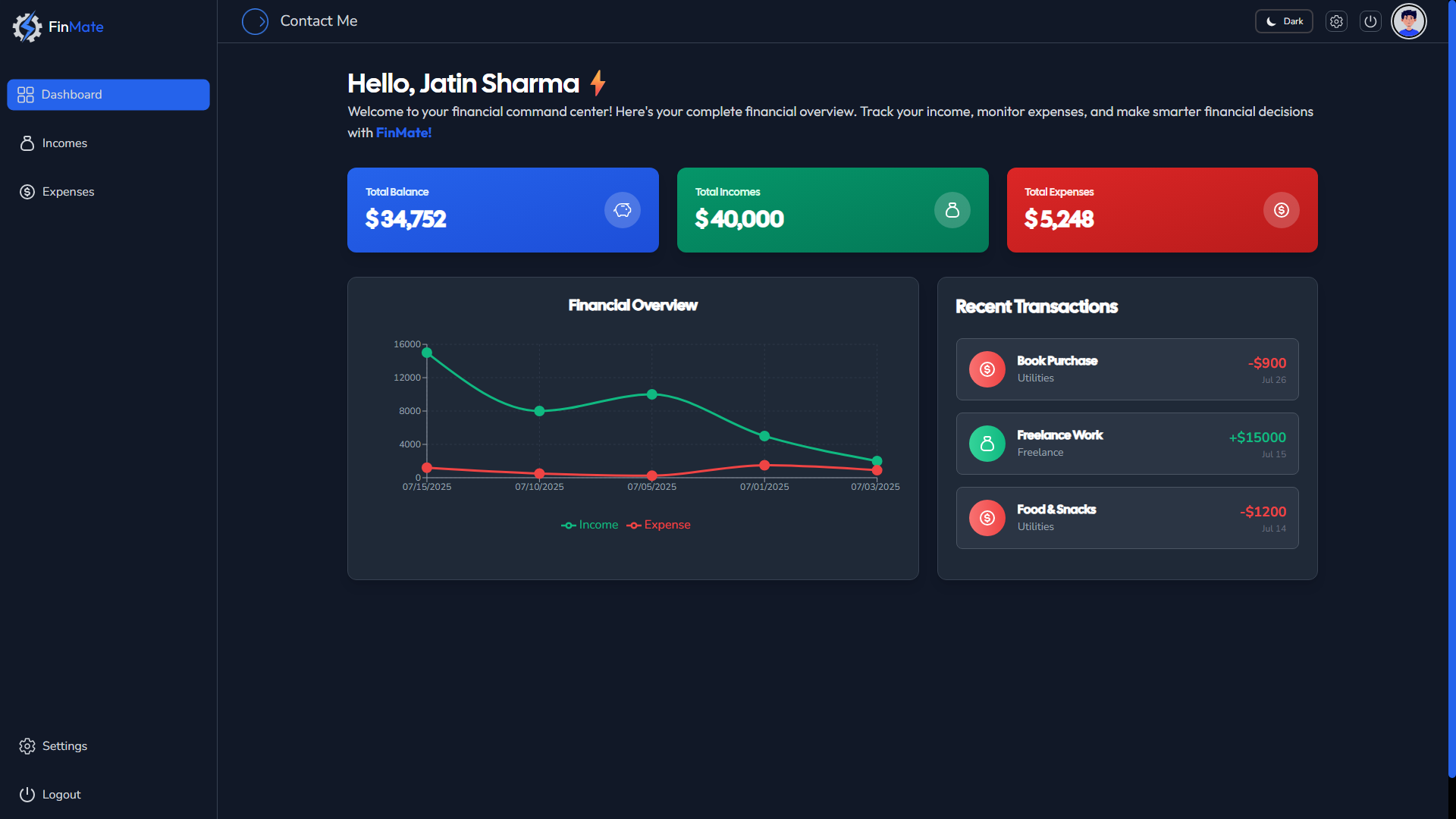 FinMate | Smart Budgeting App